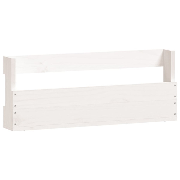 Estantes de zapatos de pared 2 uds madera pino blanco 59x9x23cm M 5