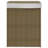 Cesto de roupa suja com tampa de ratão sintético 46x33x60 cm 3