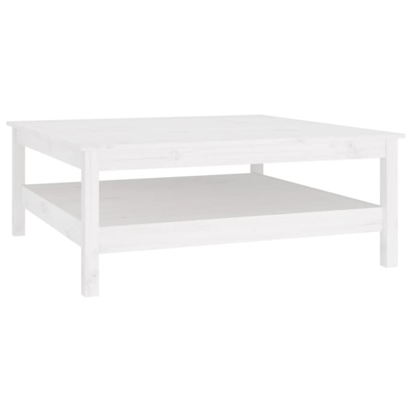 Mesa de centro 100x100x40 cm pinho maciço branco M 2
