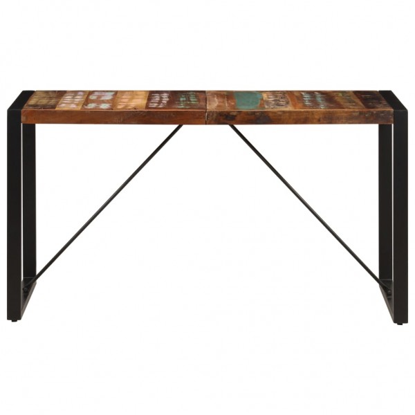 Mesa de jantar 140x70x75 cm madeira recuperada maciça M 3