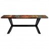 Mesa de comedor madera maciza reciclada 200x100x75 cm 2