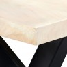 Mesa de jantar 180x90x75 cm madeira de mangueira maciça branco 4