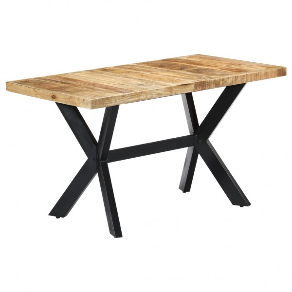 Mesa de comedor madera maciza de mango en bruto 140x70x75 cm D