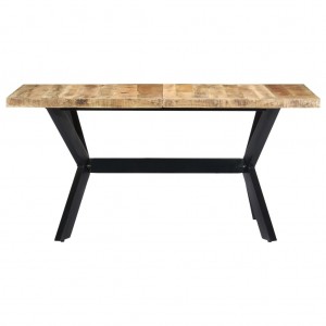 Mesa de comedor madera maciza de mango en bruto 140x70x75 cm H