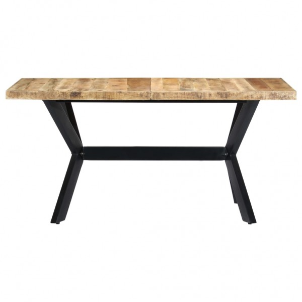 Mesa de comedor madera maciza de mango en bruto 140x70x75 cm M 2