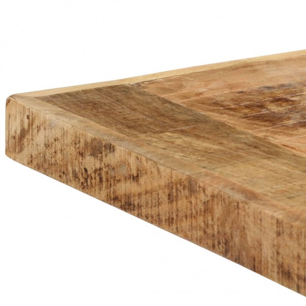 Mesa de comedor madera maciza de mango en bruto 140x70x75 cm M 5