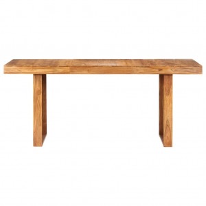 Mesa de comedor de madera maciza de acacia 180x90x75 cm H