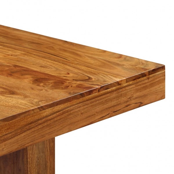 Mesa de comedor de madera maciza de acacia 180x90x75 cm M 5