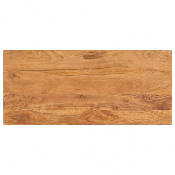 Mesa de centro de madera maciza de acacia 100x45x33 cm M 4