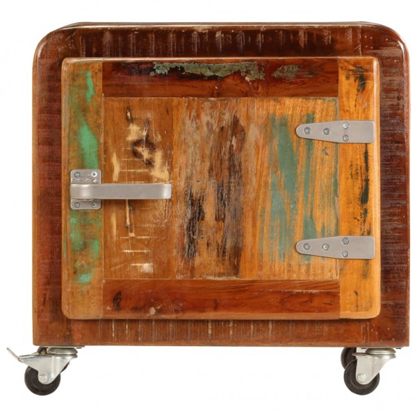 Mesita de noche madera reciclada maciza 50x30x50 cm M 5