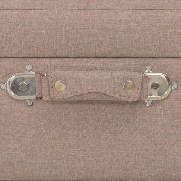 Taburete de almacenamiento 40 cm marrón de tela M 2