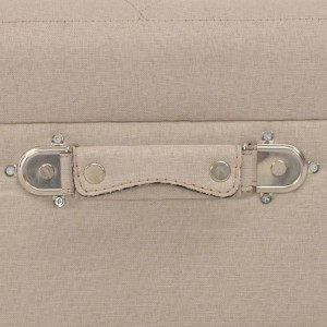 Taburetes de almacenamiento 3 piezas beige de tela H