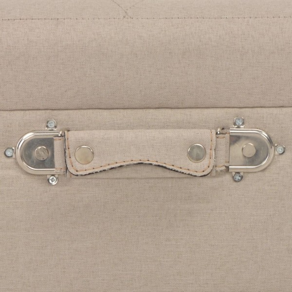 Taburetes de almacenamiento 3 piezas beige de tela M 2