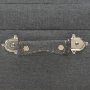 Taburetes de almacenamiento 3 piezas gris oscuro de tela H