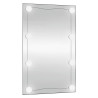 Espejo de pared rectangular con luces LED vidrio 50x80 cm 2