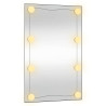 Espejo de pared rectangular con luces LED vidrio 50x80 cm 4