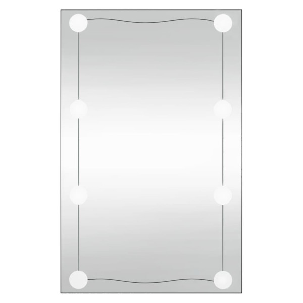 Espelho de parede retangular com luzes LED vidro 50x80 cm M 5