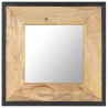 Espejo de madera maciza de mango 50x50 cm 1