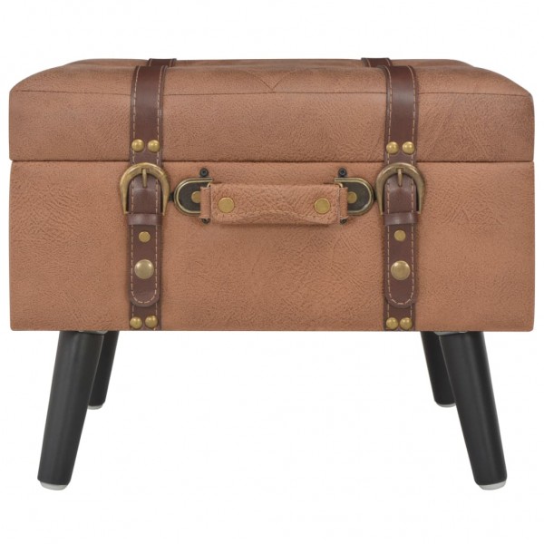 Bancos de arrumação 3 pcs couro artificial castanho M 3