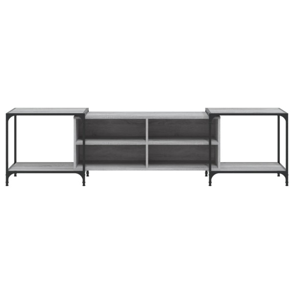 Mueble de TV madera de ingeniería gris Sonoma 203x37x50 cm M 4
