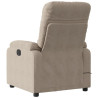 Sillón reclinable de masaje tela de microfibra gris taupe 4