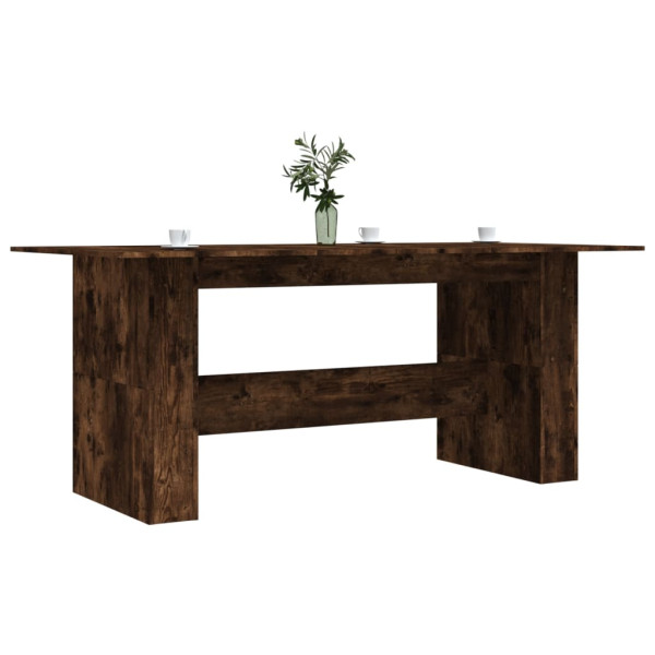 Mesa de comedor madera de ingeniería roble ahumado 180x90x76 cm M 3