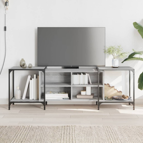Mueble de TV madera de ingeniería gris Sonoma 153x37x50 cm D