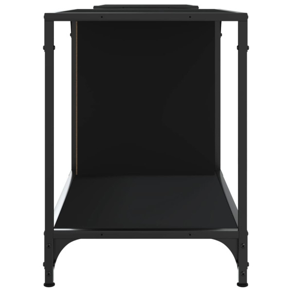 Mueble de TV madera de ingeniería negro 203x37x50 cm M 5
