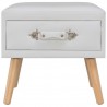 Mesa-de-cabeceira 40x35x40 cm couro artificial branco 4