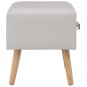 Mesa-de-cabeceira 40x35x40 cm couro artificial branco 5