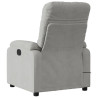 Sillón reclinable de masaje tela de microfibra gris claro 4