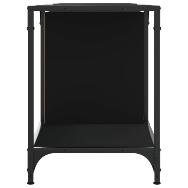 Mueble de TV de madera de ingeniería negro 153x37x50 cm M 5