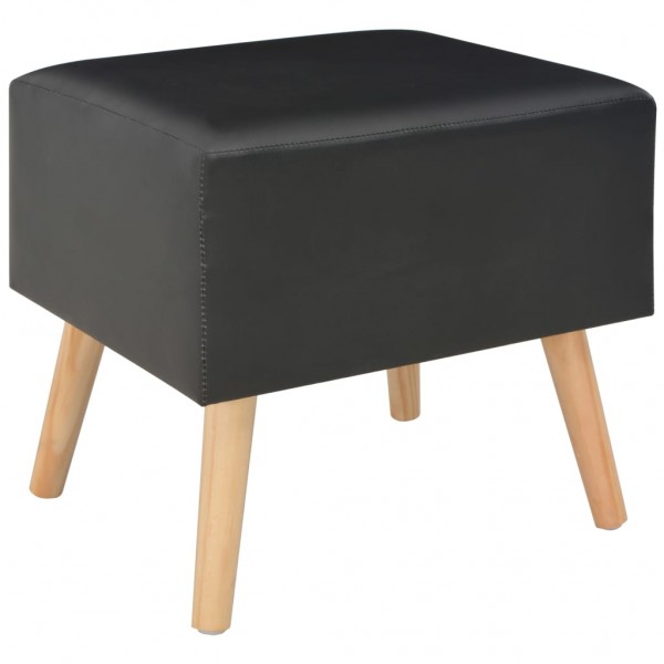 Mesa-de-cabeceira 40x35x40 cm couro artificial preto M 3