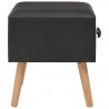 Mesa-de-cabeceira 40x35x40 cm couro artificial preto 5