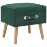 Mesa de cabeceira 40x35x40 cm veludo verde 1