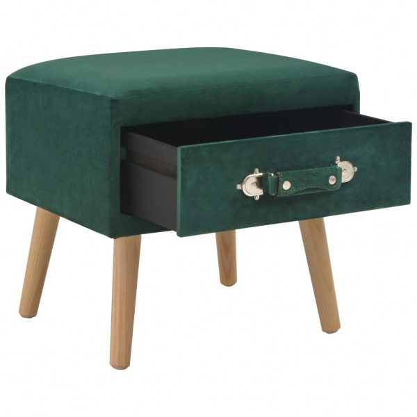 Mesa de cabeceira 40x35x40 cm veludo verde M 2