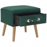 Mesa de cabeceira 40x35x40 cm veludo verde 2