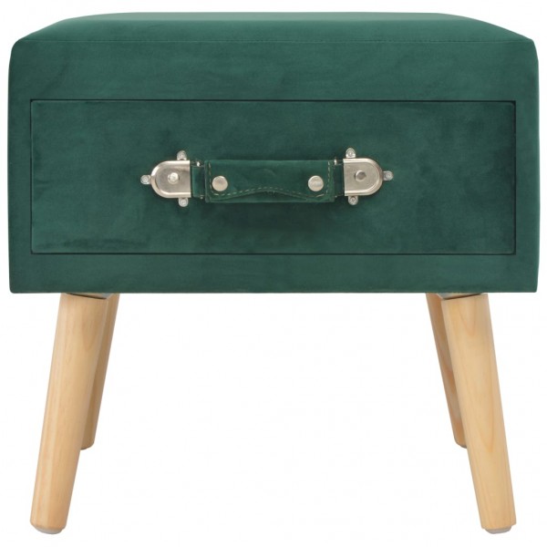 Mesa de cabeceira 40x35x40 cm veludo verde M 4