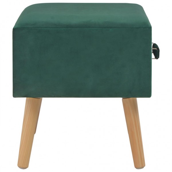 Mesa de cabeceira 40x35x40 cm veludo verde M 5