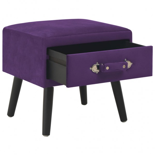 Mesa-de-cabeceira 40x35x40 cm veludo roxo escuro M 2