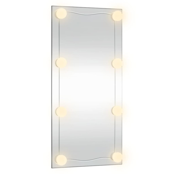 Espelho de parede com luzes LED vidro retangular 30x60 cm M 4