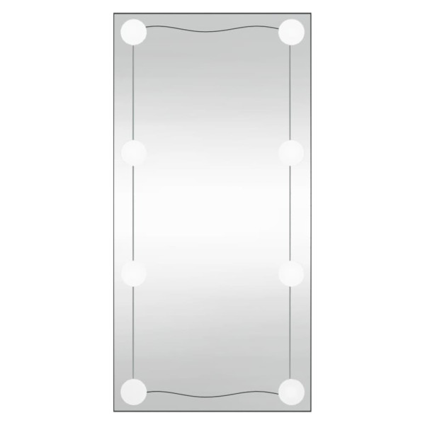 Espejo de pared con luces LED vidrio rectangular 30x60 cm M 5