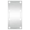 Espejo de pared con luces LED vidrio rectangular 30x60 cm 5
