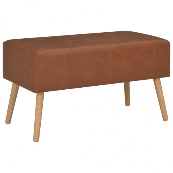 Mesa de centro 80x40x46 cm couro artificial castanho M 3