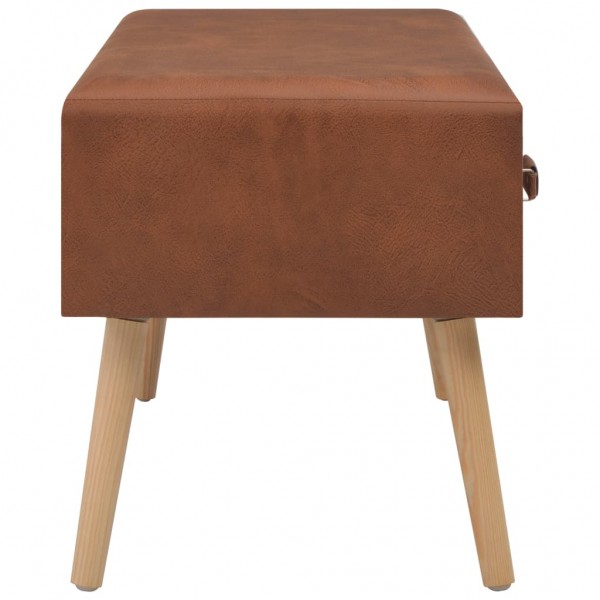 Mesa de centro 80x40x46 cm couro artificial castanho M 5