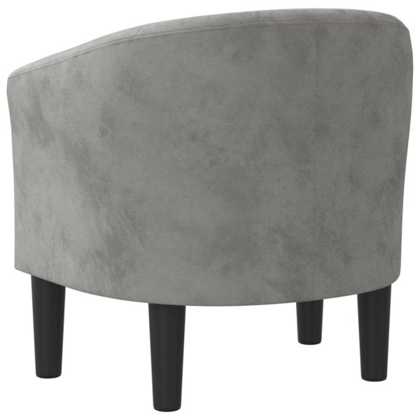 Sillón de terciopelo gris claro M 5