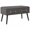 Mesa de centro 80x40x46 cm couro artificial cinzento 1