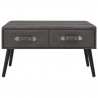 Mesa de centro 80x40x46 cm couro artificial cinzento 4