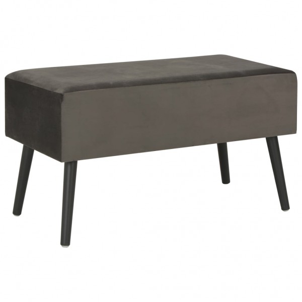 Mesa de centro de veludo cinza 80x40x46 cm M 3