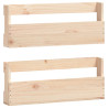 Estantes para zapatos de pared 2 uds madera de pino 59x9x23 cm 2